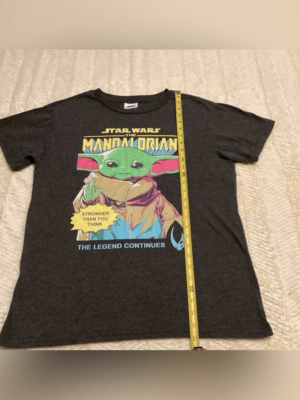 Mens Sz XL Star Wars Stronger Than U Think Legend Continues Baby Yoda T Shirt